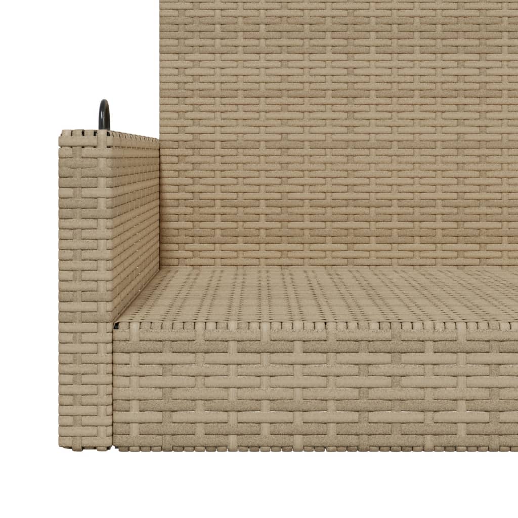 vidaXL Gungbänk beige 119x56x48 cm konstrotting