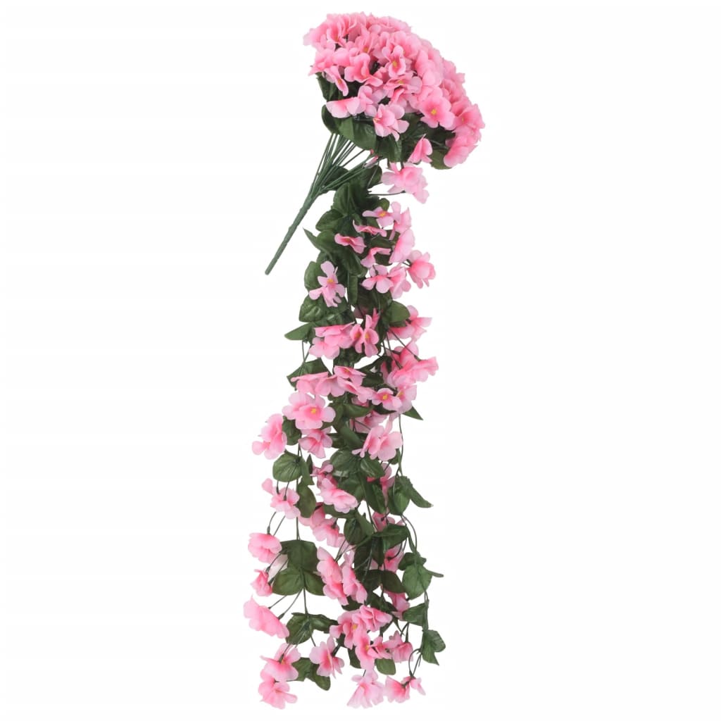 vidaXL Julkransar med blommor 3 st rosa 85 cm