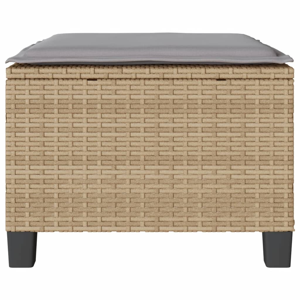 vidaXL Bistrogrupp med dynor 3 delar beige konstrotting