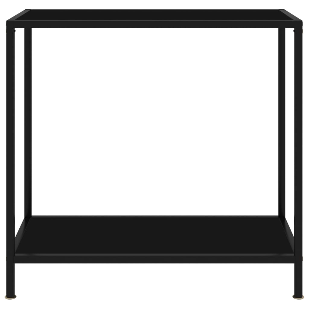 vidaXL Konsolbord svart 80x35x75 cm härdat glas