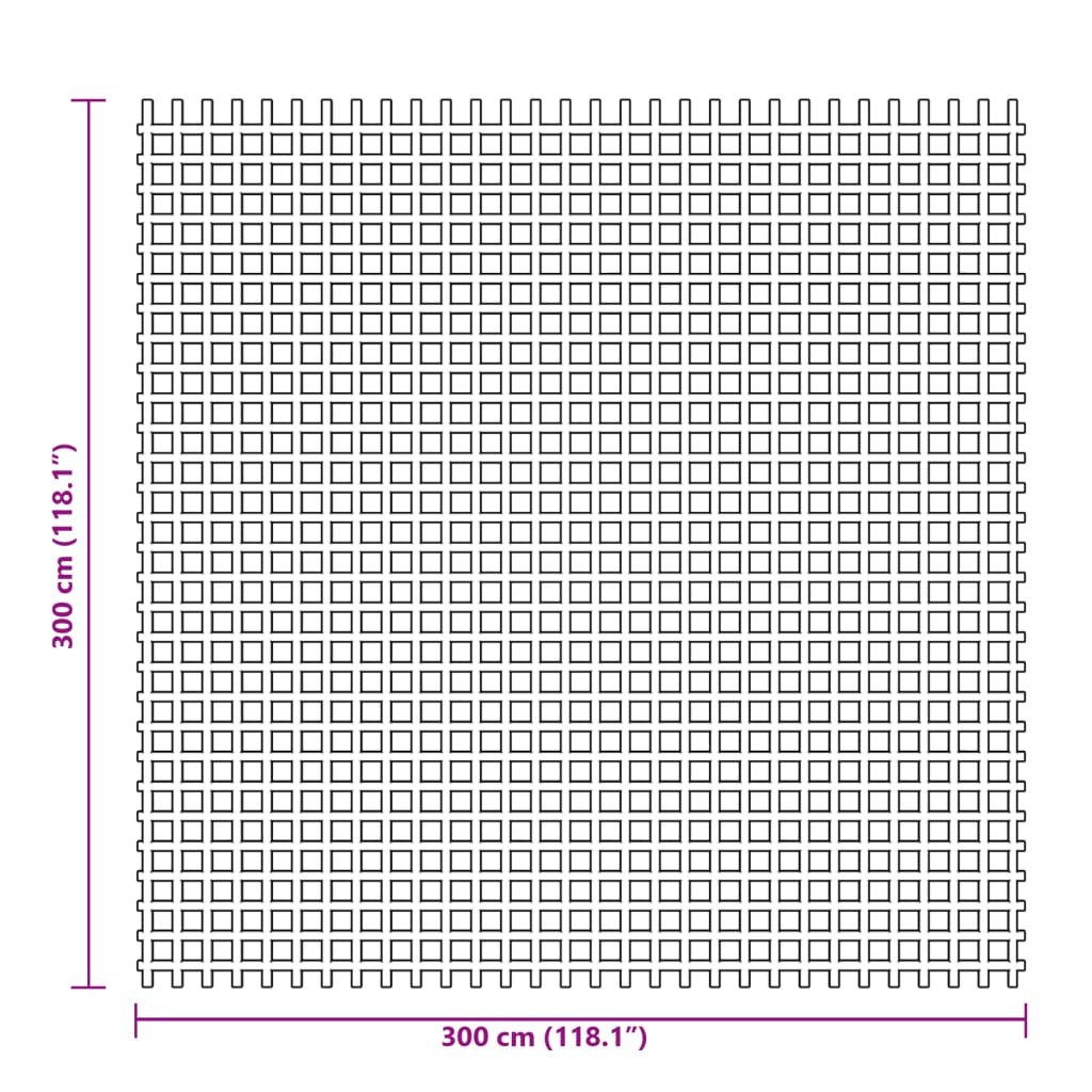 vidaXL Campingmatta blå 3x3 m