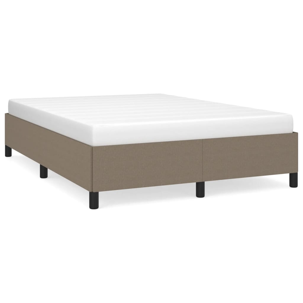 vidaXL Sängram utan madrass taupe 140x190 cm tyg