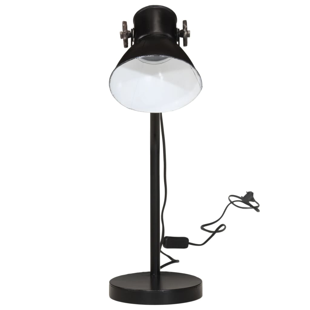vidaXL Skrivbordslampa 25 W svart 17x17x60 cm E27
