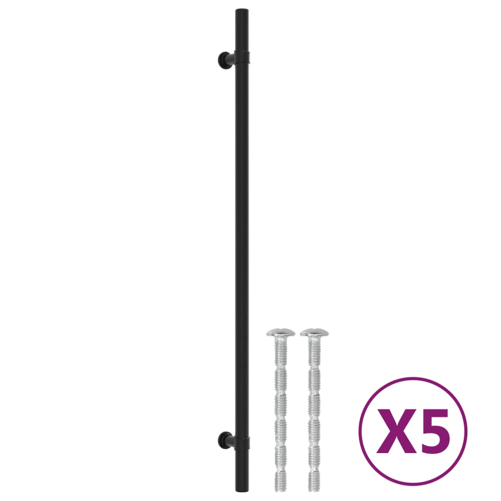 vidaXL Skåphandtag 5 st svart 320 mm rostfritt stål