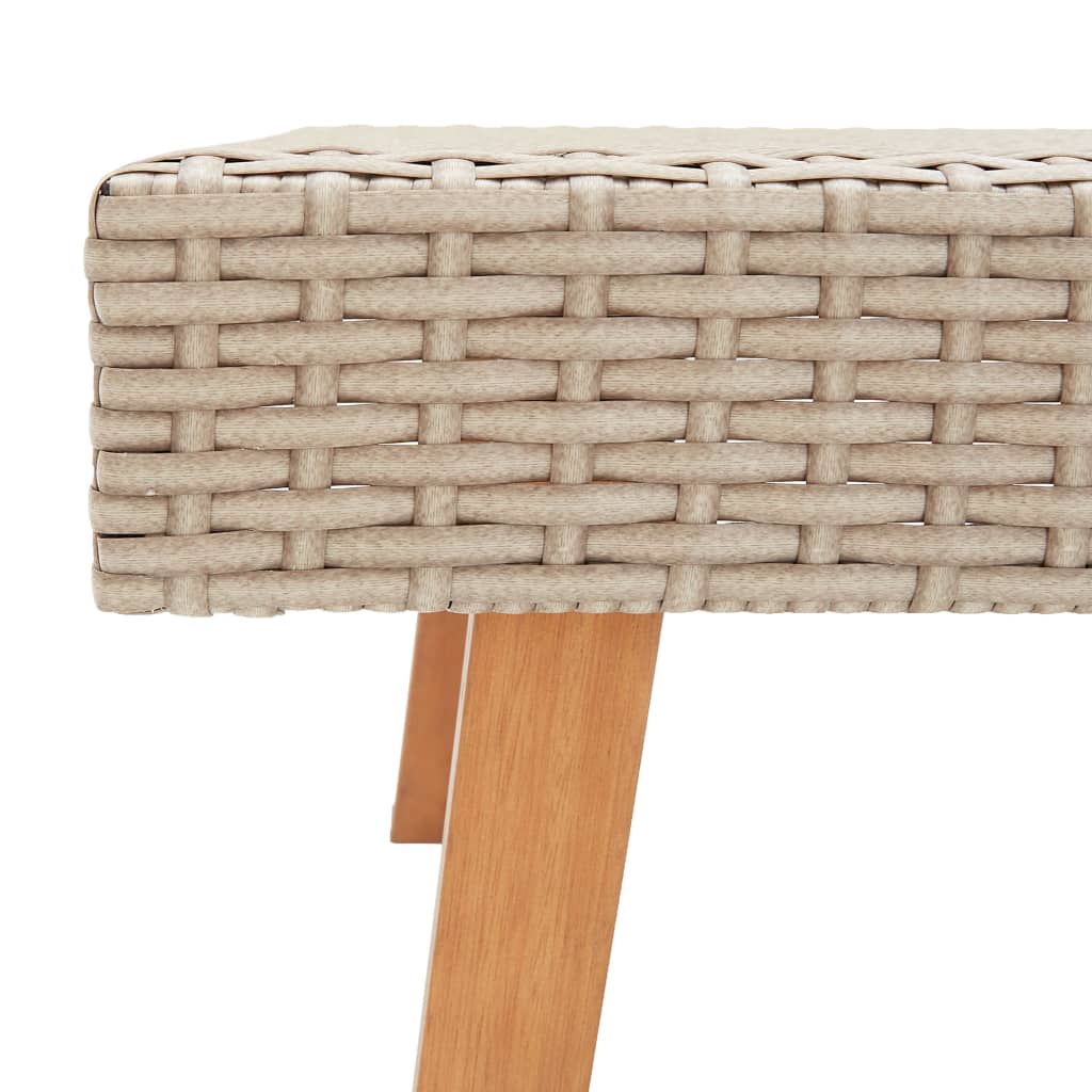 vidaXL Trädgårdsbord konstrotting beige