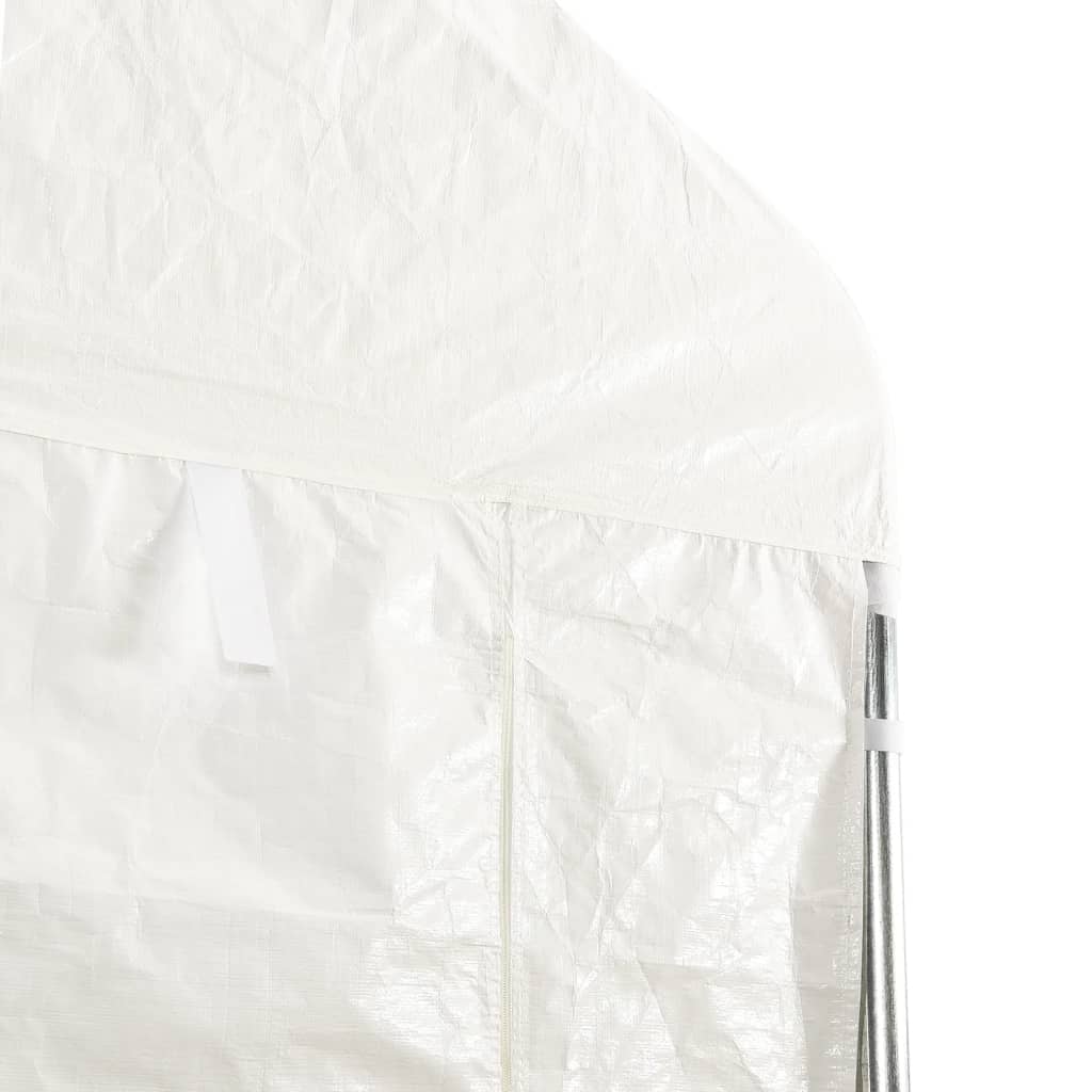 vidaXL Paviljong med tak vit 17,84x2,28x2,69 m polyeten