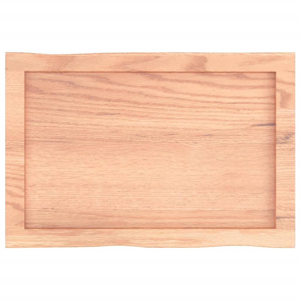 vidaXL Bordsskiva ljusbrun 60x40x(2-4) cm massivt trä levande kant