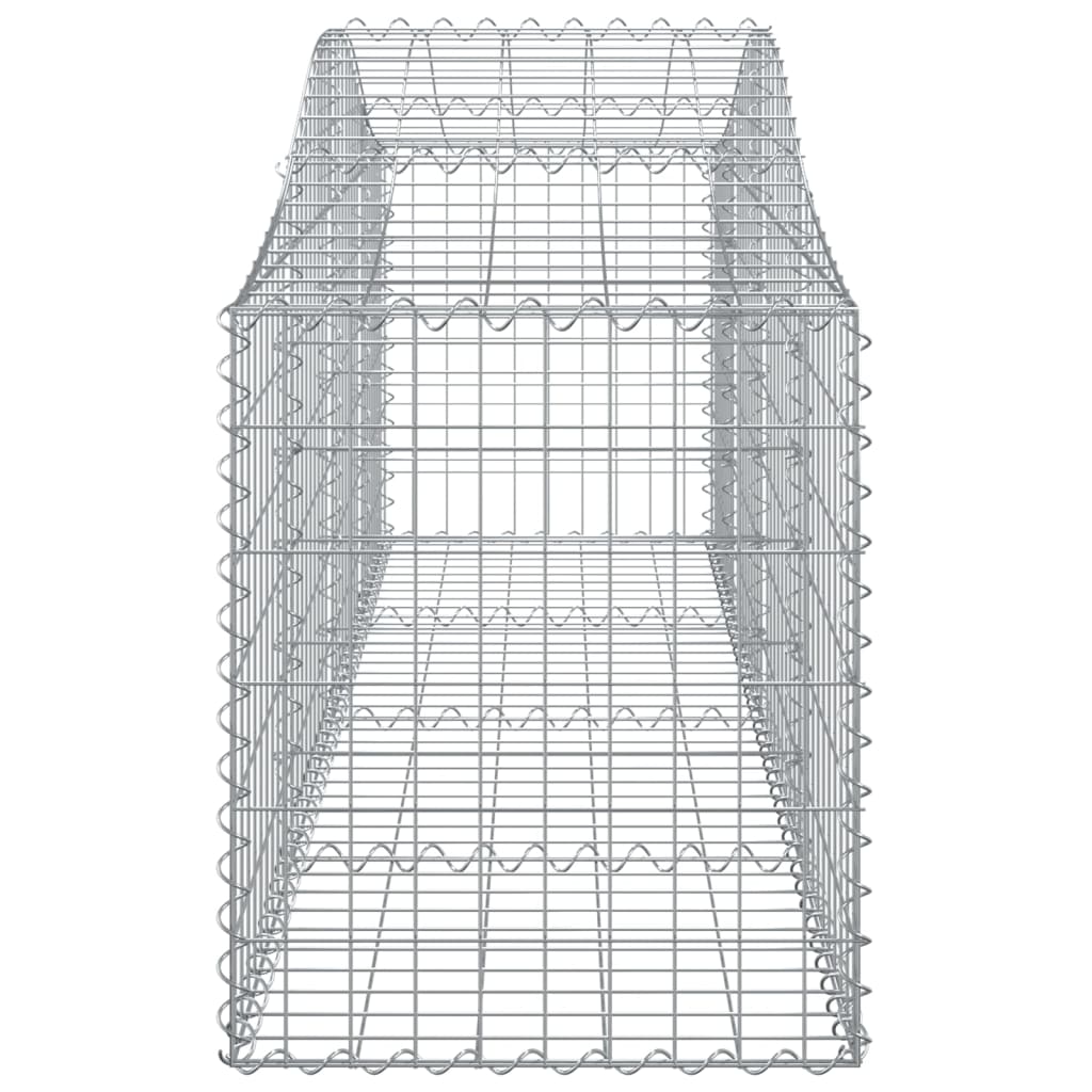 vidaXL Gabioner bågformade 9 st 200x50x60/80 cm galvaniserat järn