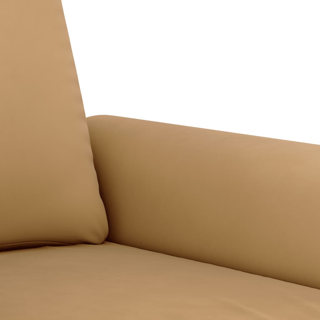 vidaXL Soffa 2-sits brun 140 cm sammet