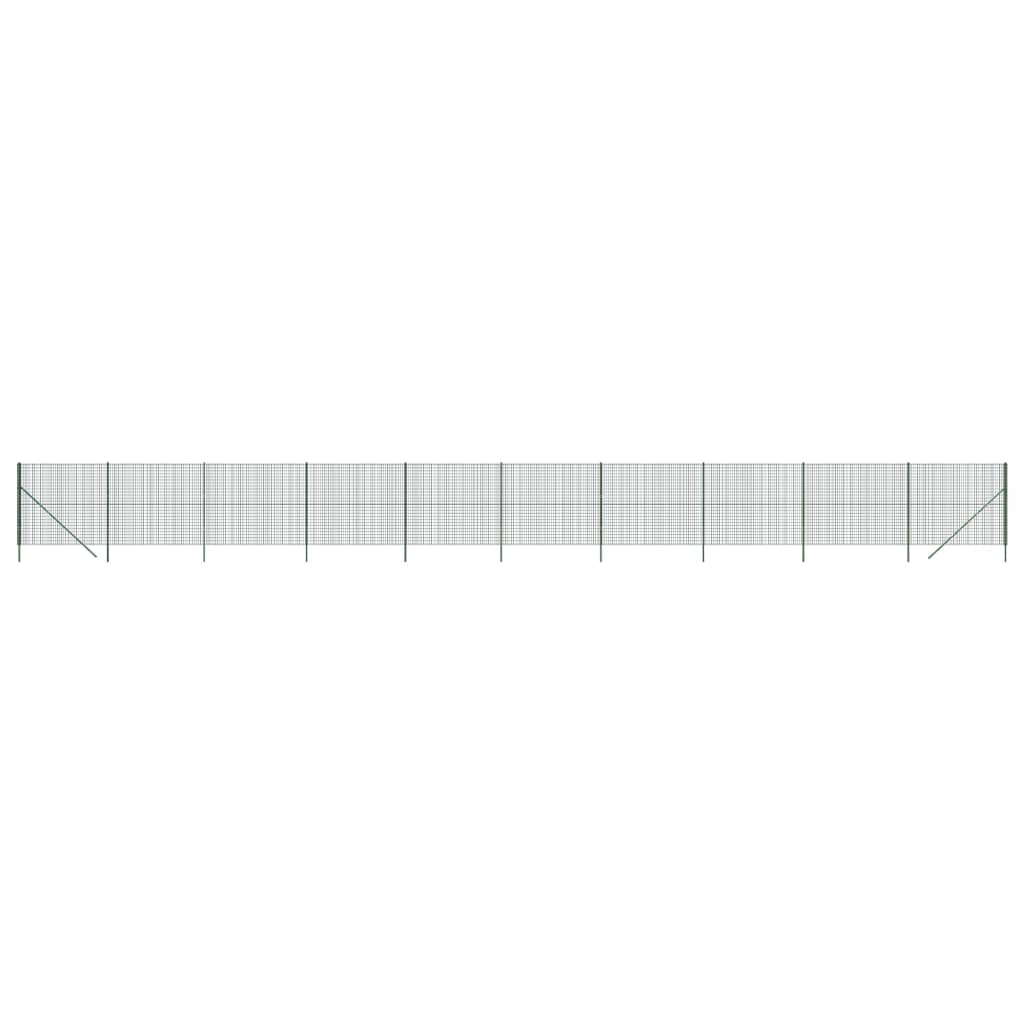 vidaXL Stängsel grön 1,8x25 m galvaniserat stål