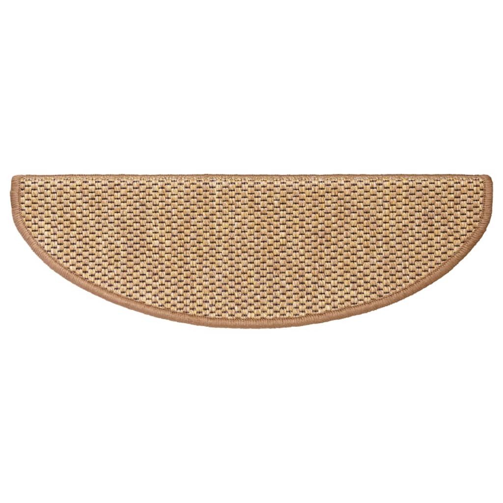 vidaXL Trappstegsmattor självhäftande sisal 15 st 65x21x4 cm sisal