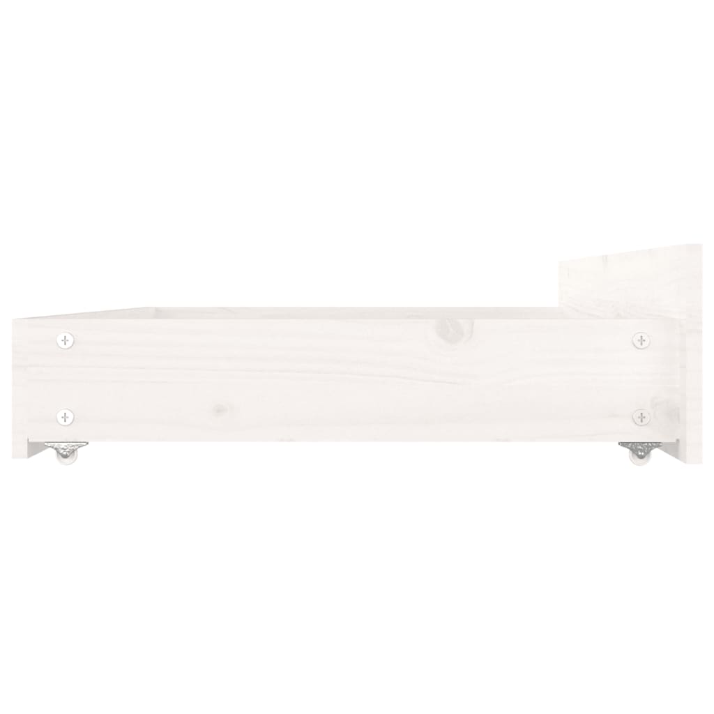 vidaXL Sängram med lådor vit 150x200 cm