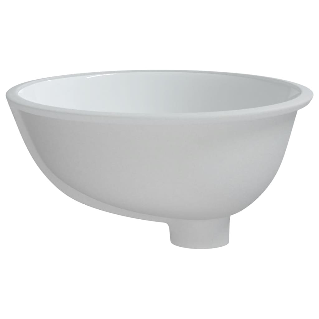 vidaXL Handfat vit 37x31x17,5 cm ovalt keramik