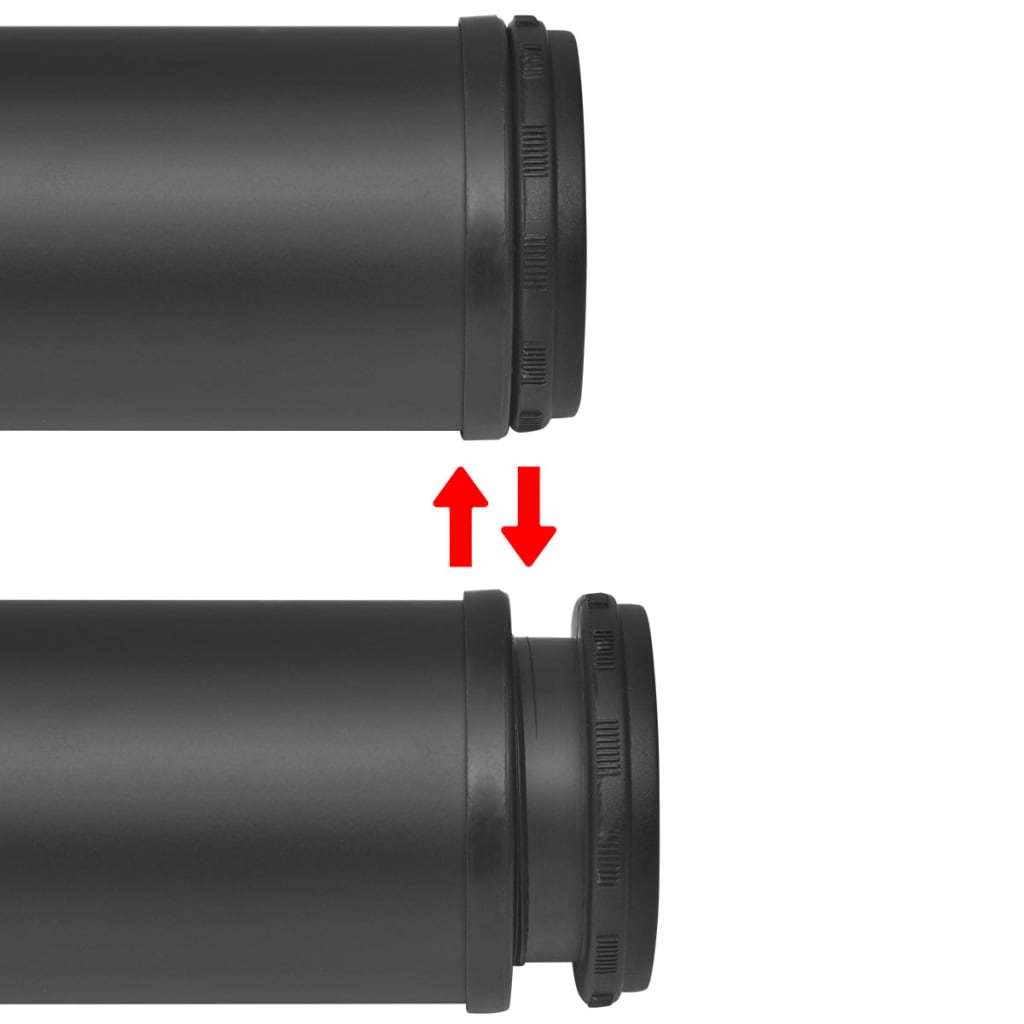 4 Höjdjusterbara bordsben i svart 710 mm