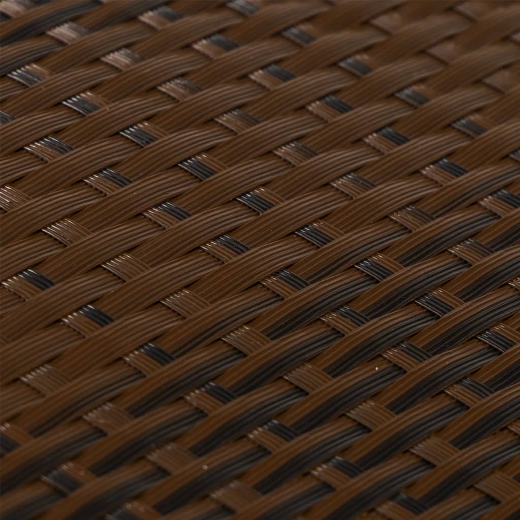 vidaXL Balkongskärm brun och svart 300x80 cm polyrotting