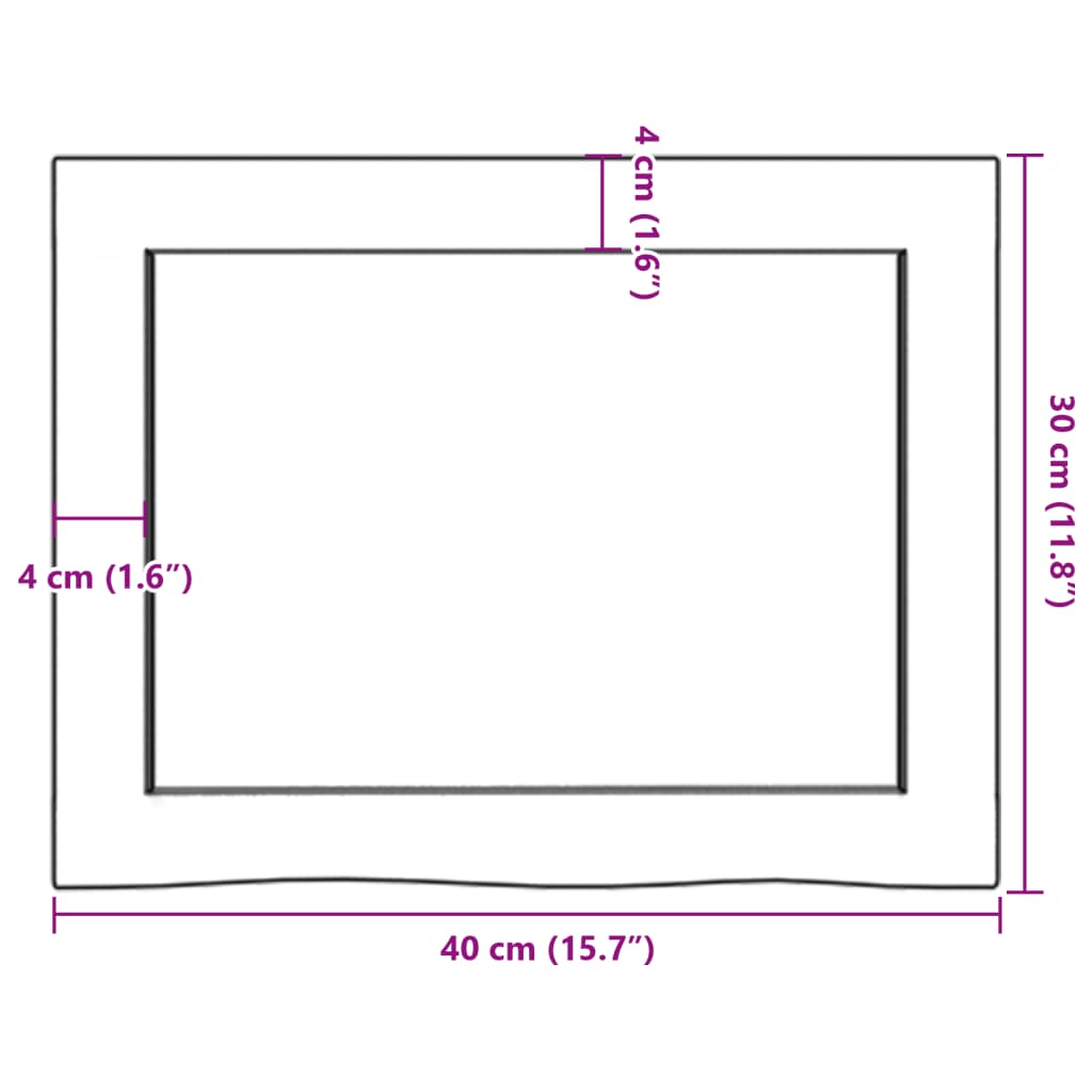 vidaXL Hyllplan 40x30x(2-6) cm obehandlad massiv ek