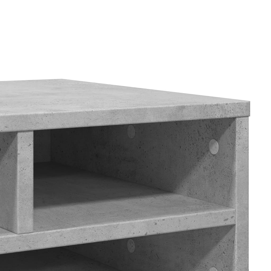 vidaXL Skrivarställ betonggrå 49x40x22,5 cm konstruerat trä