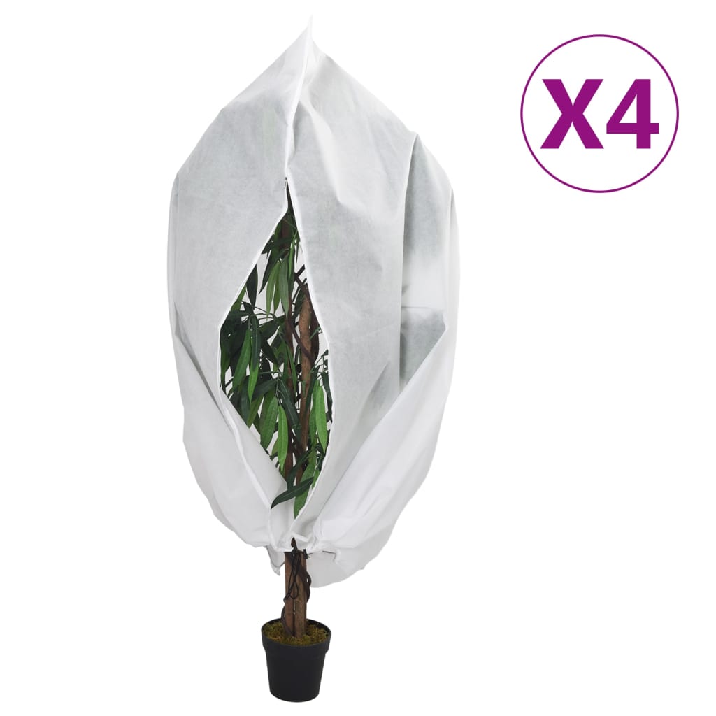 vidaXL Fiberdukar med blixtlås 4 st 70 g/m² 1,2x1,8 m