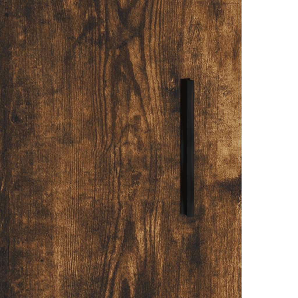 vidaXL Högskåp rökfärgad ek 34,5x34x180 cm konstruerat trä