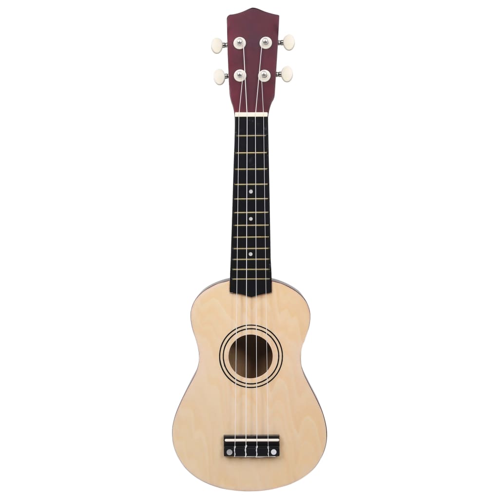 vidaXL Ukulele med väska för barn sopran ljust trä 21"