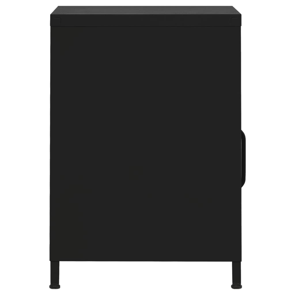 vidaXL Sängbord 2 st svart 35x35x51 cm stål