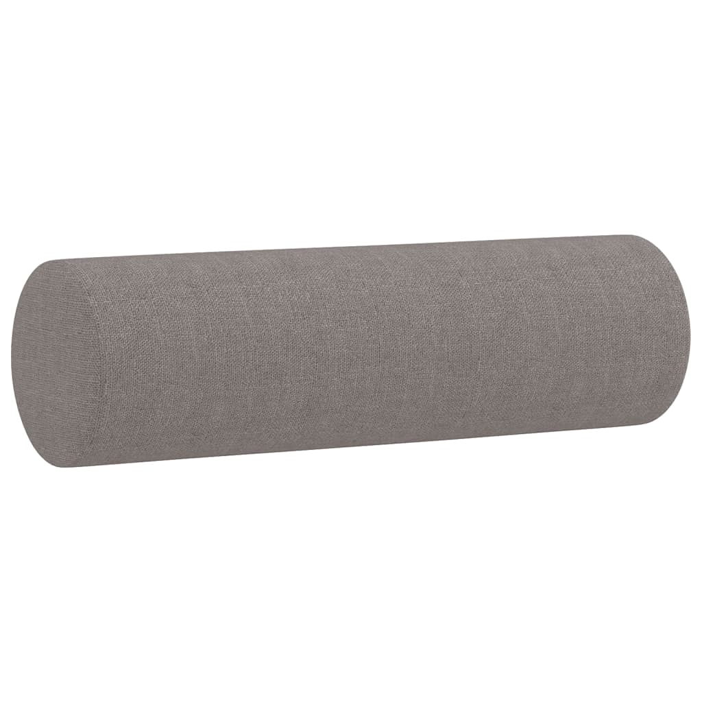 vidaXL 2-sits soffa med prydnadskuddar taupe 120 cm tyg