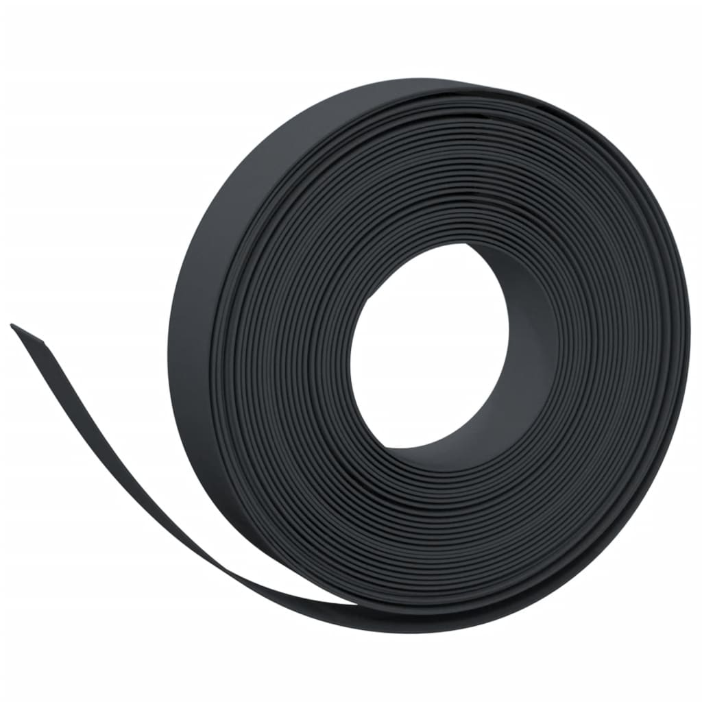 vidaXL Rabattkant svart 10 m 10 cm polyeten