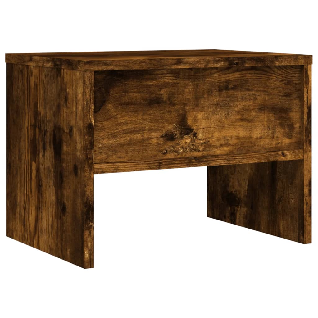 vidaXL Sängbord 2 st rökfärgad ek 40x30x30 cm konstruerat trä