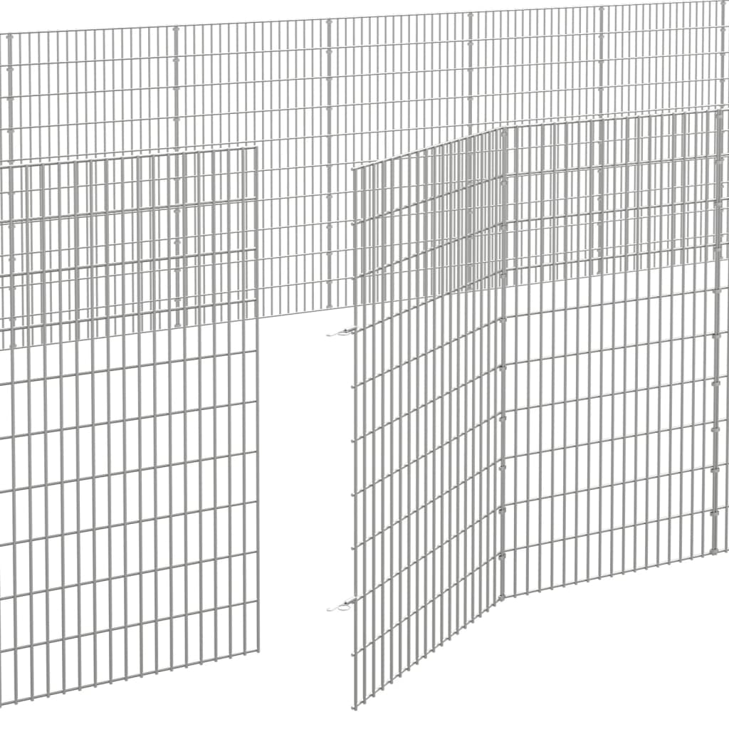 vidaXL Husdjursbur 48-panel 54x100 cm galvaniserat järn