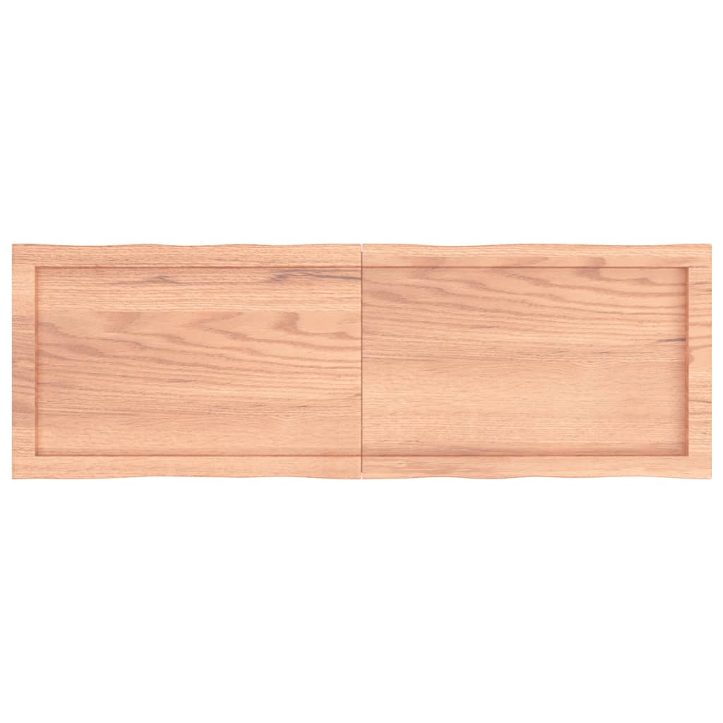 vidaXL Bordsskiva ljusbrun 120x40x(2-4) cm massivt trä levande kant