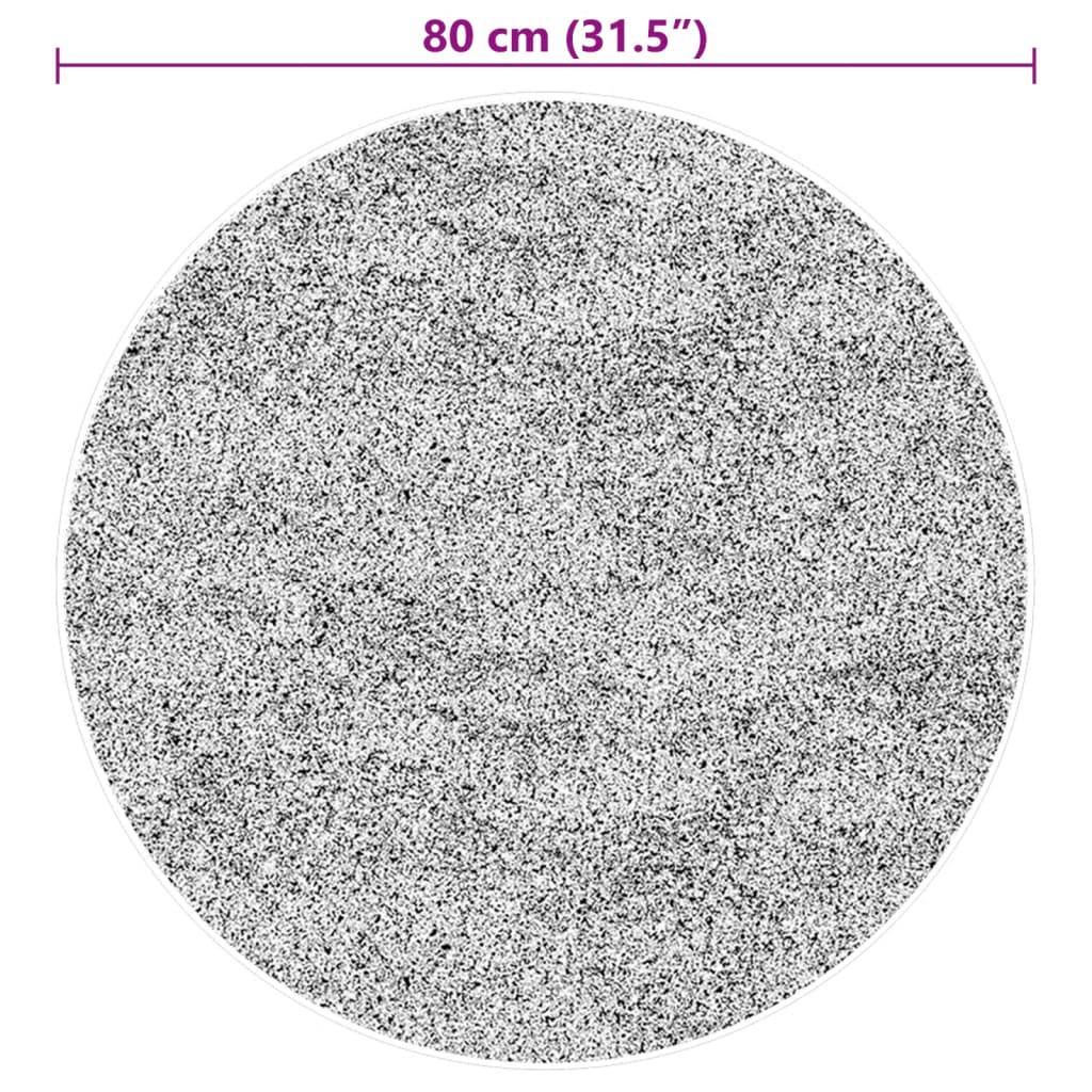 vidaXL Mjuk matta HUARTE med kort lugg tvättbar rosa Ø 80 cm