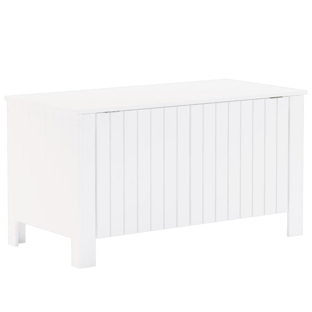 vidaXL Förvaringslåda med lock RANA vit 100x49x54 cm massiv furu