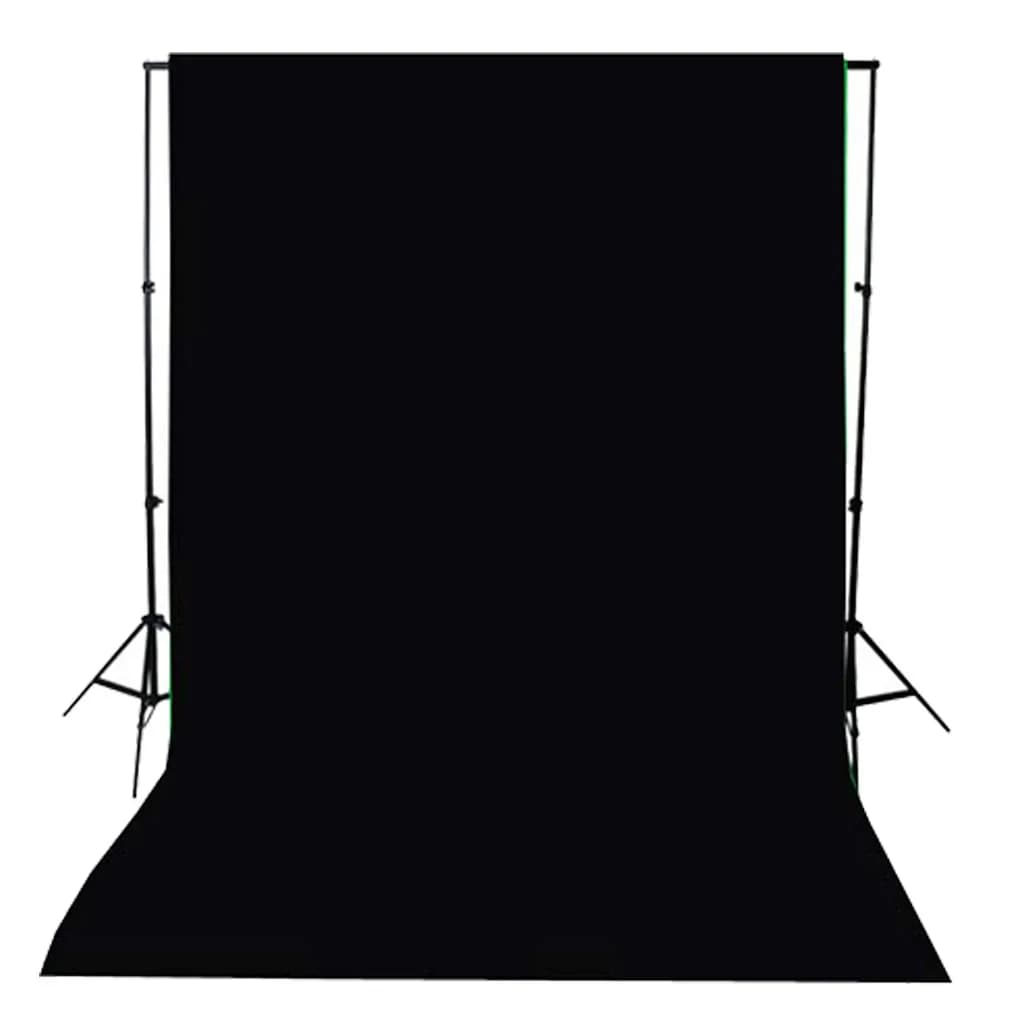 vidaXL Fotobakgrund bomull svart 300x300 cm