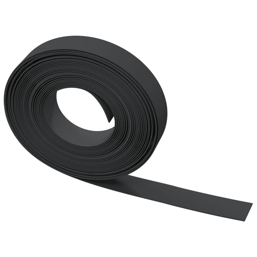vidaXL Rabattkant svart 10 m 10 cm polyeten