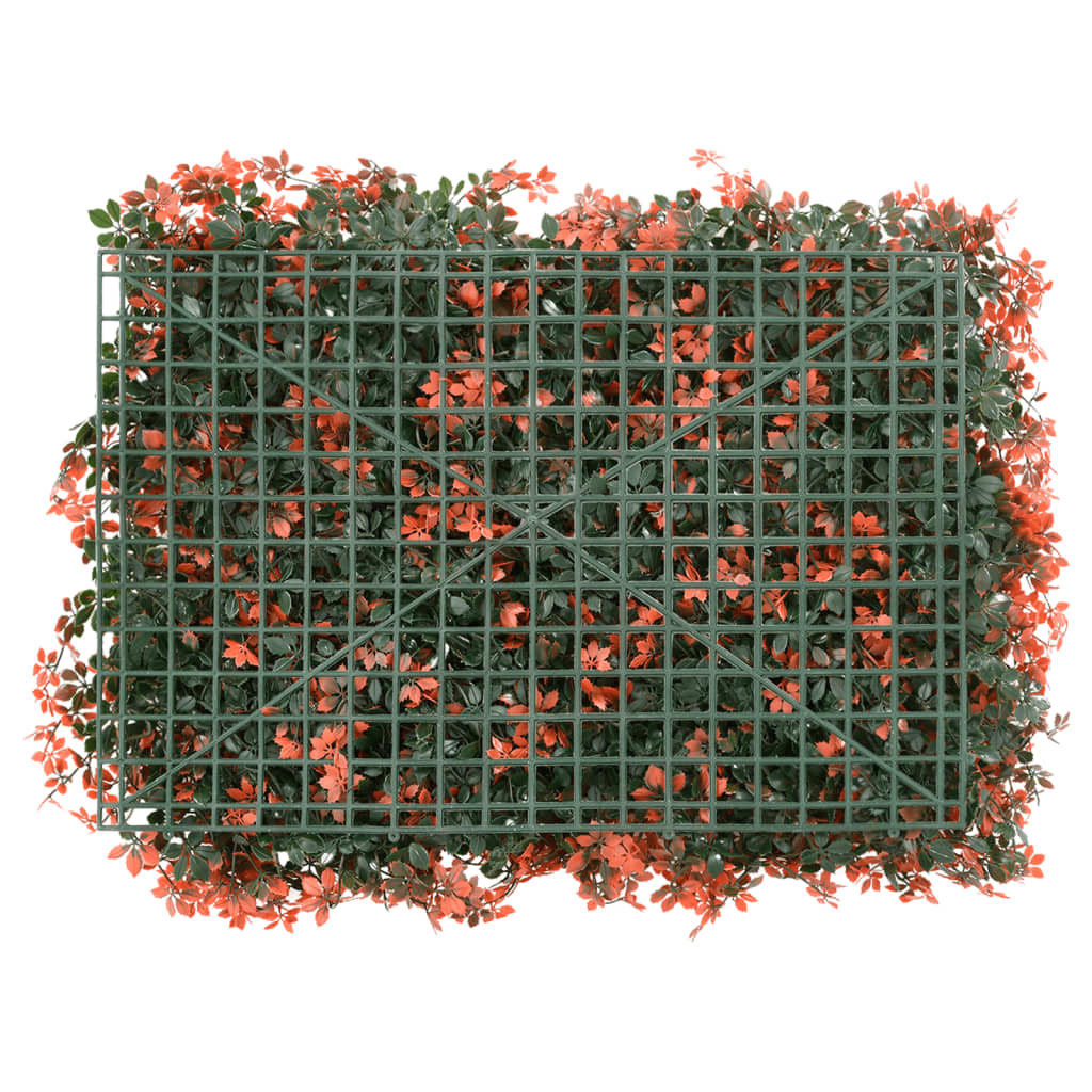  vidaXL Konstväxt lönnlöv växtvägg 24 st ljusröd 40x60 cm