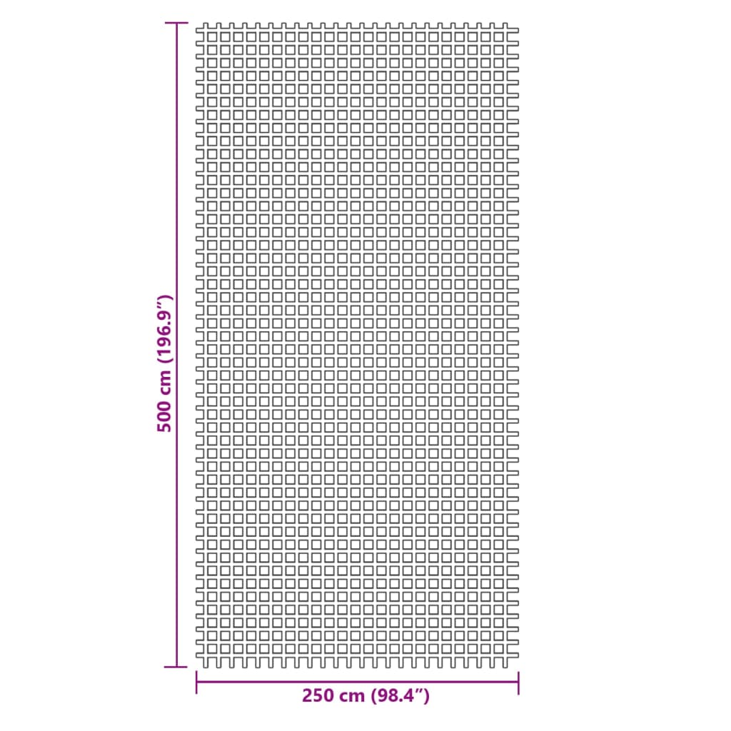 vidaXL Campingmatta grön 5x2,5 m