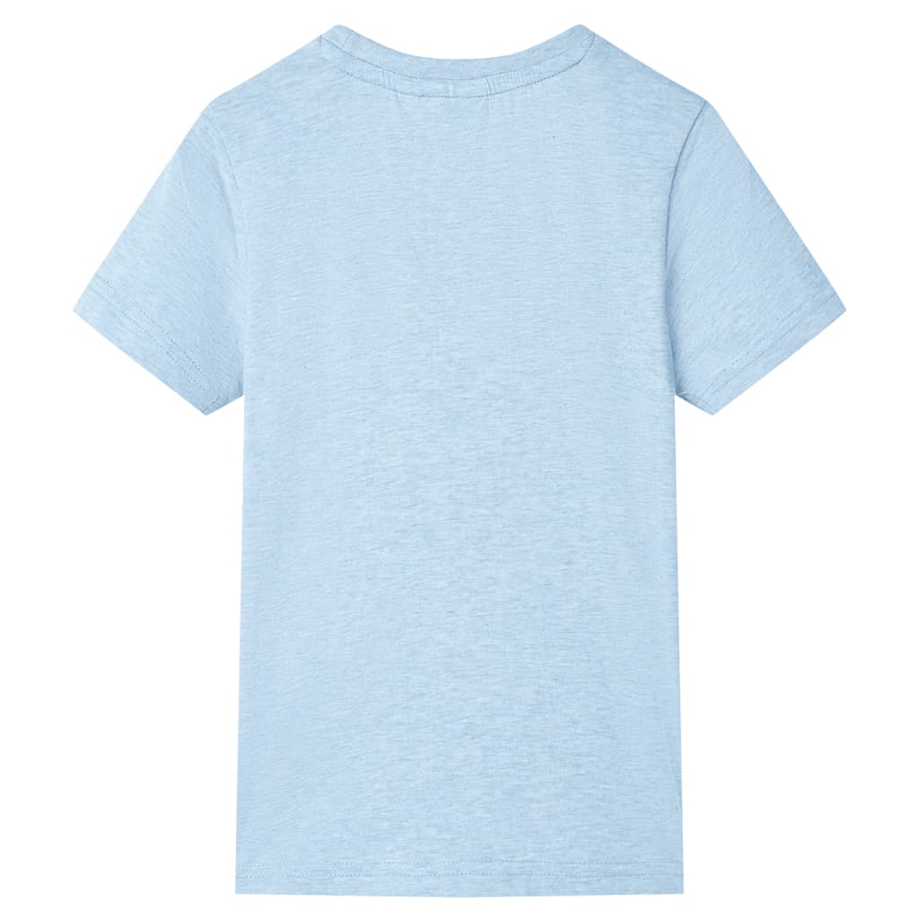 T-shirt för barn mjuk blå melerad 128