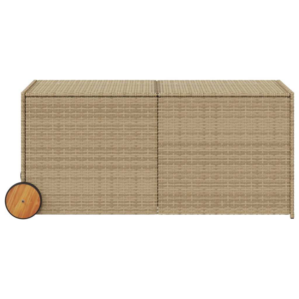 vidaXL Dynbox på hjul blandad beige 283L konstrottning