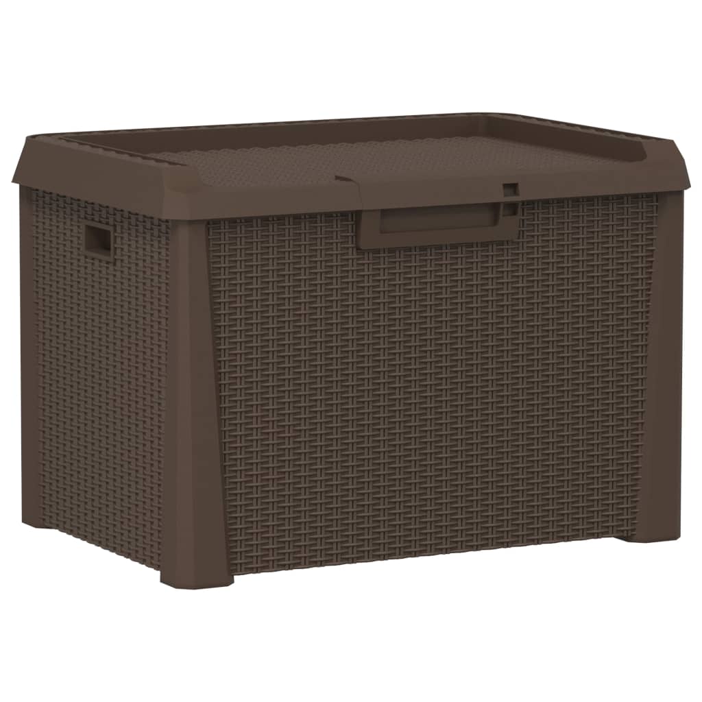 vidaXL Dynbox brun 125 L PP