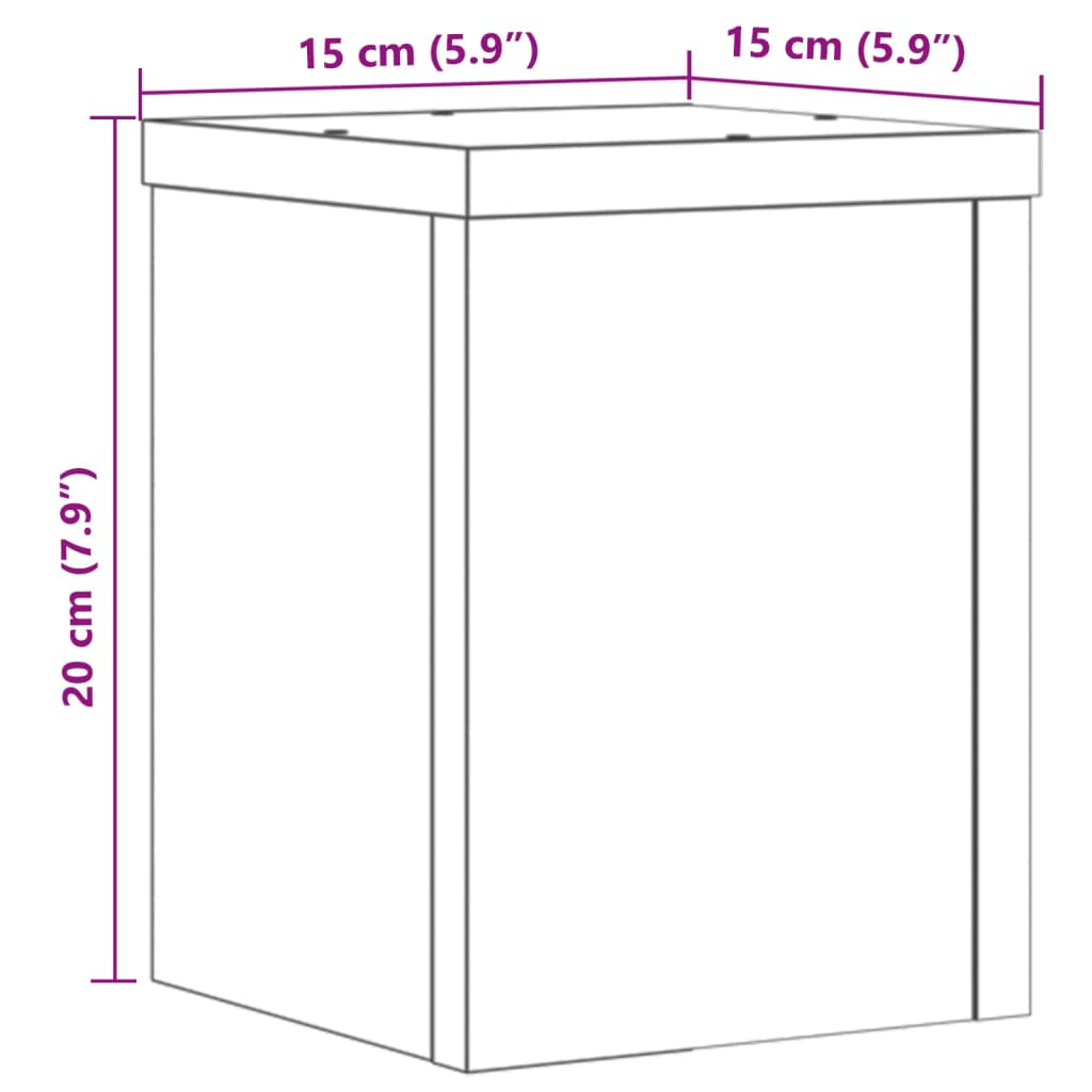 vidaXL Växtställ 2 st vit 15x15x20 cm konstruerat trä