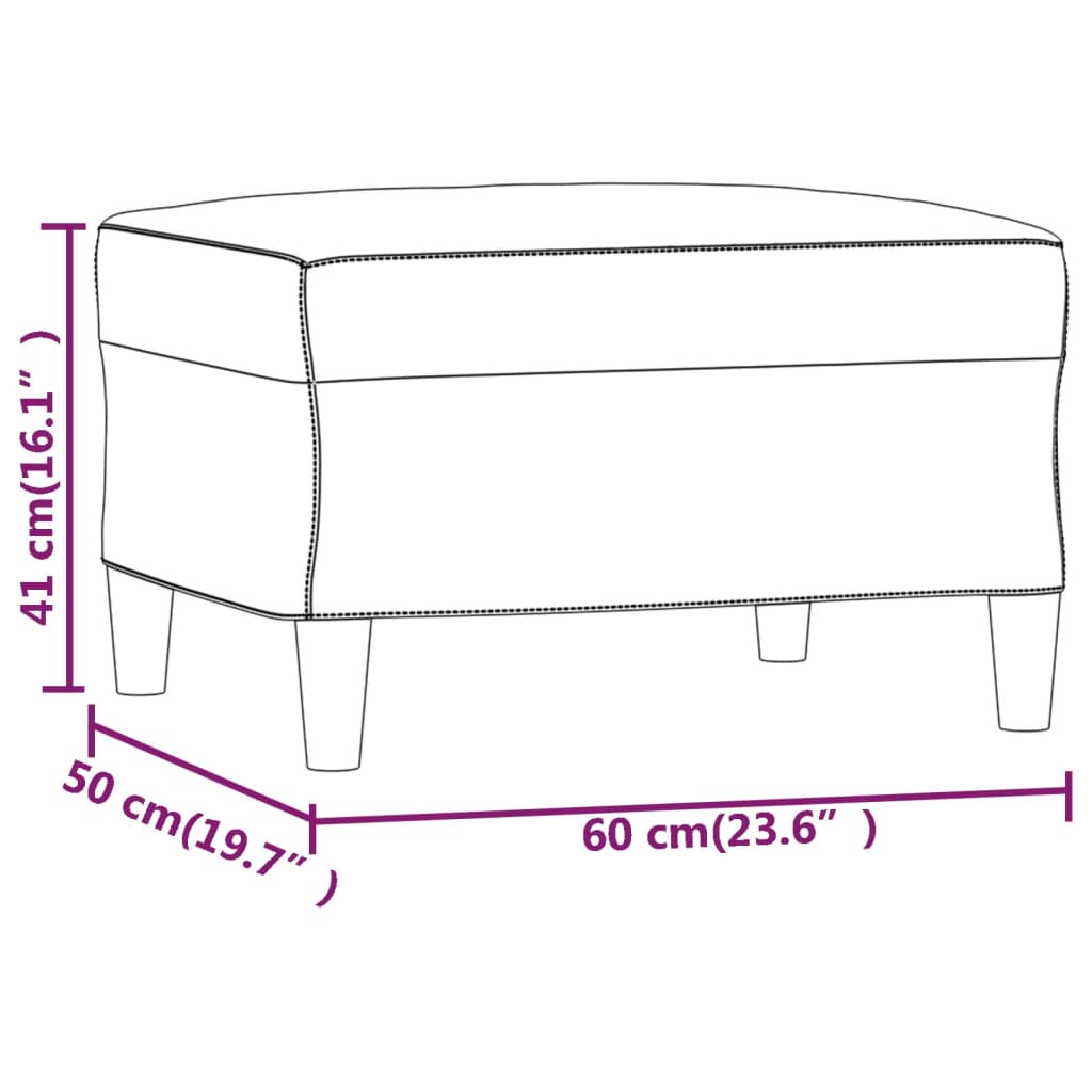 vidaXL Fotpall vinröd 60x50x41 cm sammet