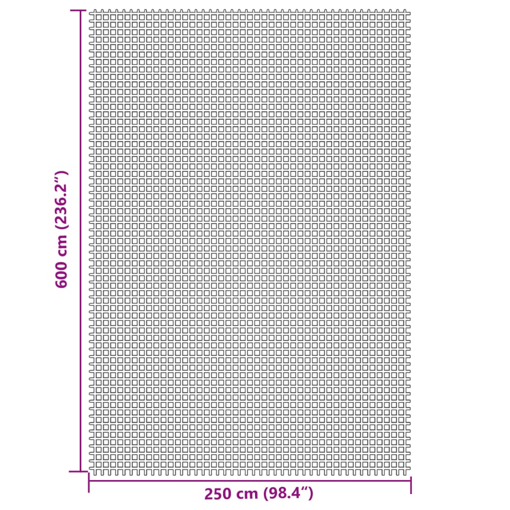 vidaXL Campingmatta ljusgrå 6x2,5 m