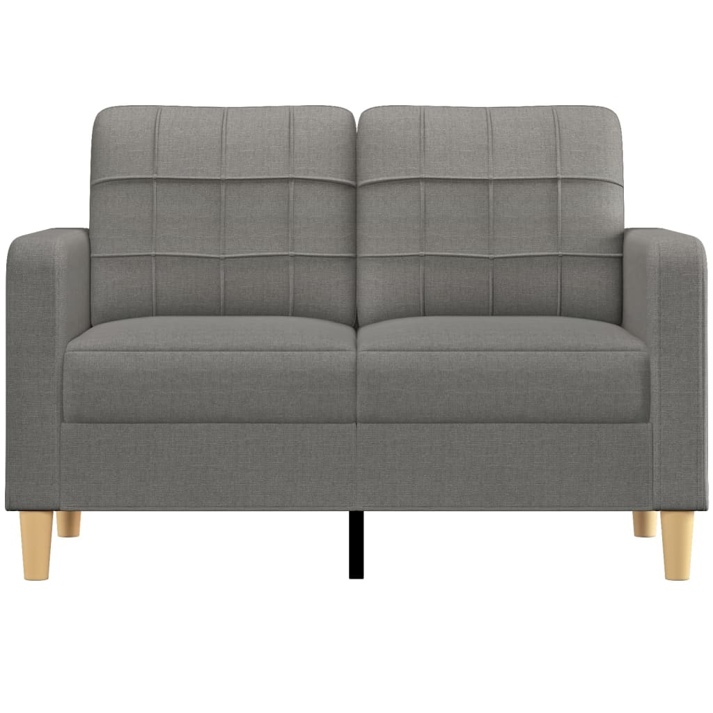 vidaXL Soffa 2-sits mörkgrå 120 cm tyg