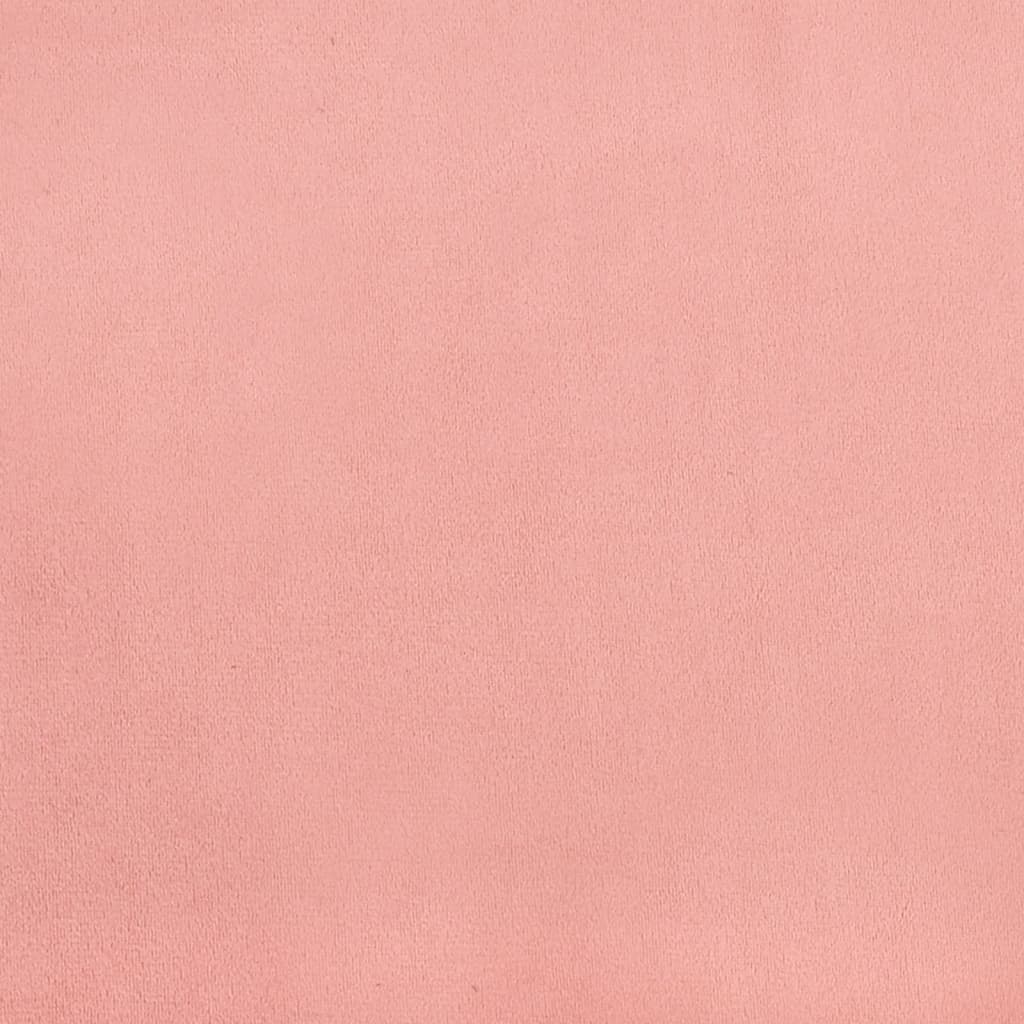 vidaXL Sängram rosa 100x200 cm sammet