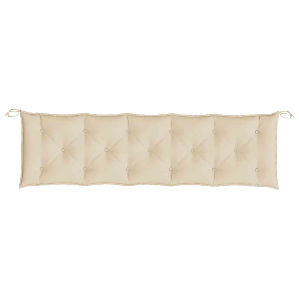 vidaXL Bänkdynor för trädgården 2st beige 180x50x7cm oxfordtyg