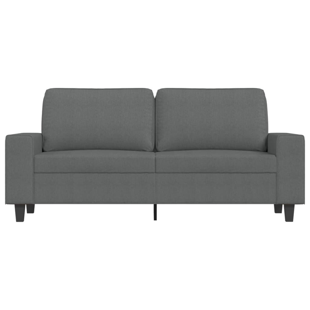 vidaXL Soffa 2-sits mörkgrå 140 cm tyg