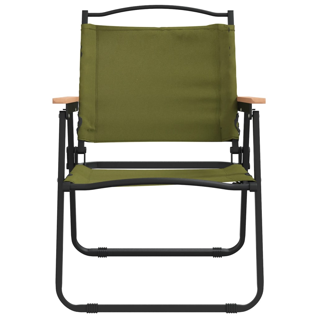 vidaXL Campingstolar 2 st grön 54x55x78 cm oxfordtyg