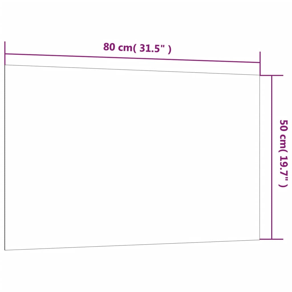 vidaXL Väggmonterad magnettavla vit 80x50 cm härdat glas