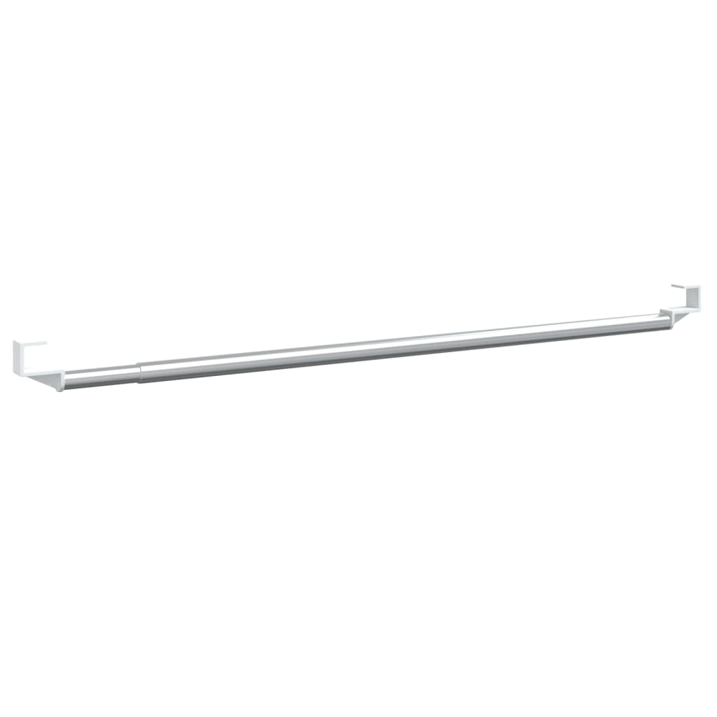 vidaXL Gardinskenor 2 st vit och silver 60-105 cm aluminium