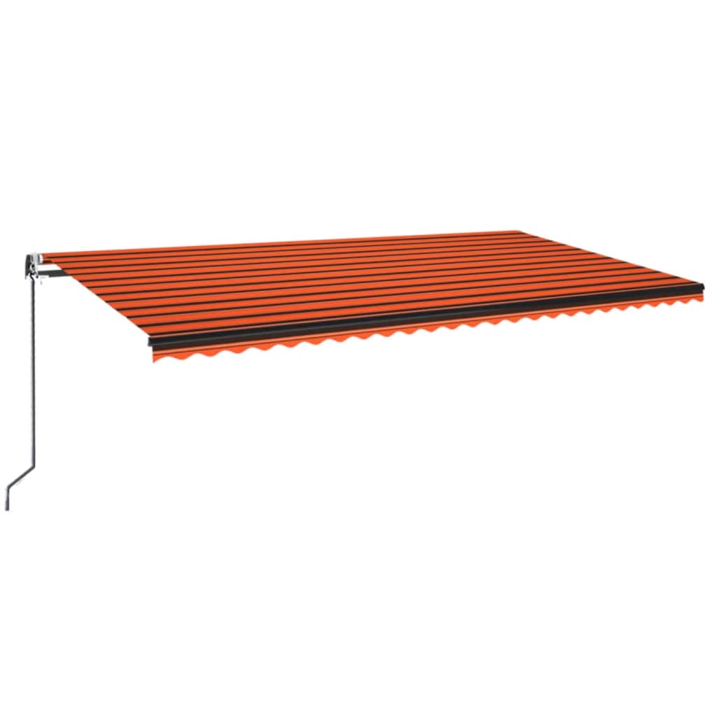 vidaXL Markis automatiskt infällbar 600x350 cm orange och brun